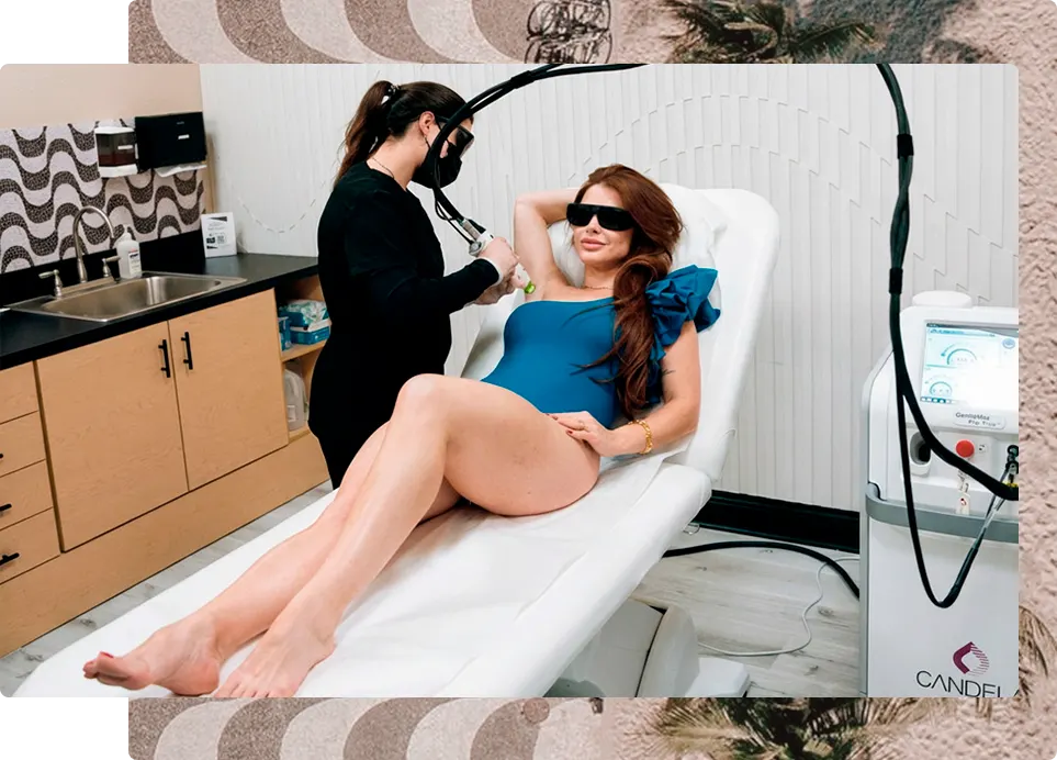 First laser hair removal treatment
