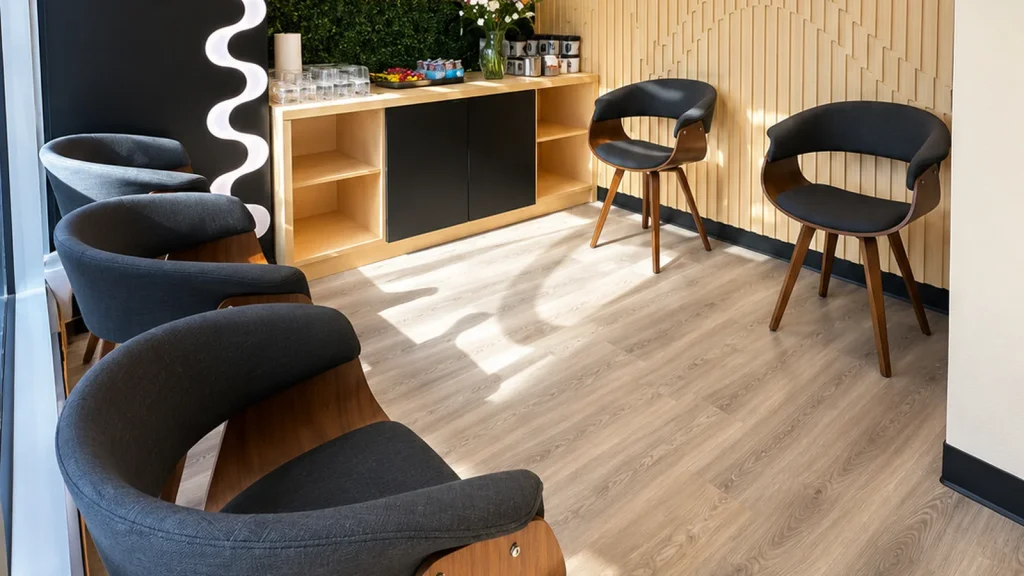 Waiting area at Riolaser Lake Nona laser hair removal clinic in Orlando, FL