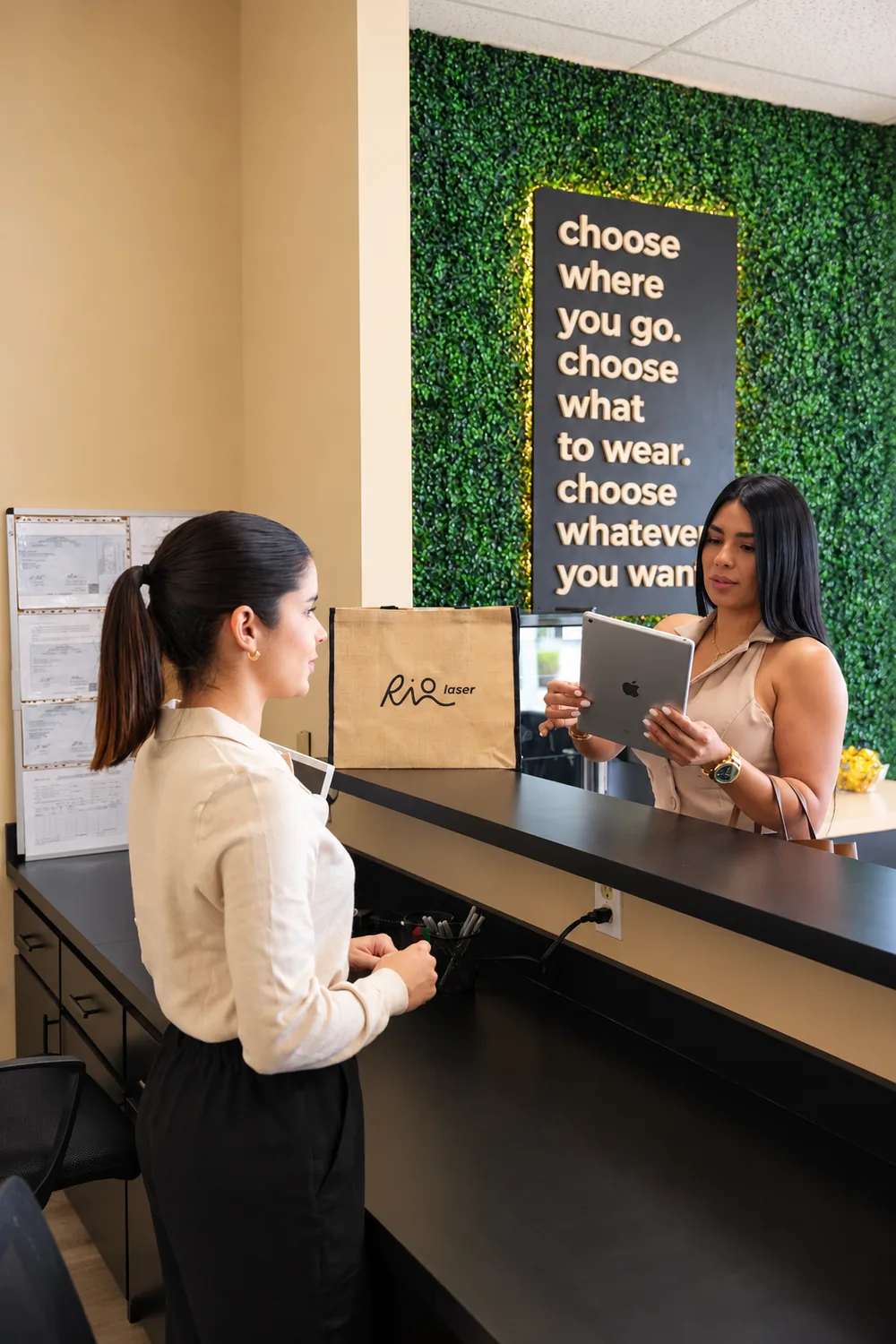 Reception desk at Riolaser Kissimmee laser hair removal clinic