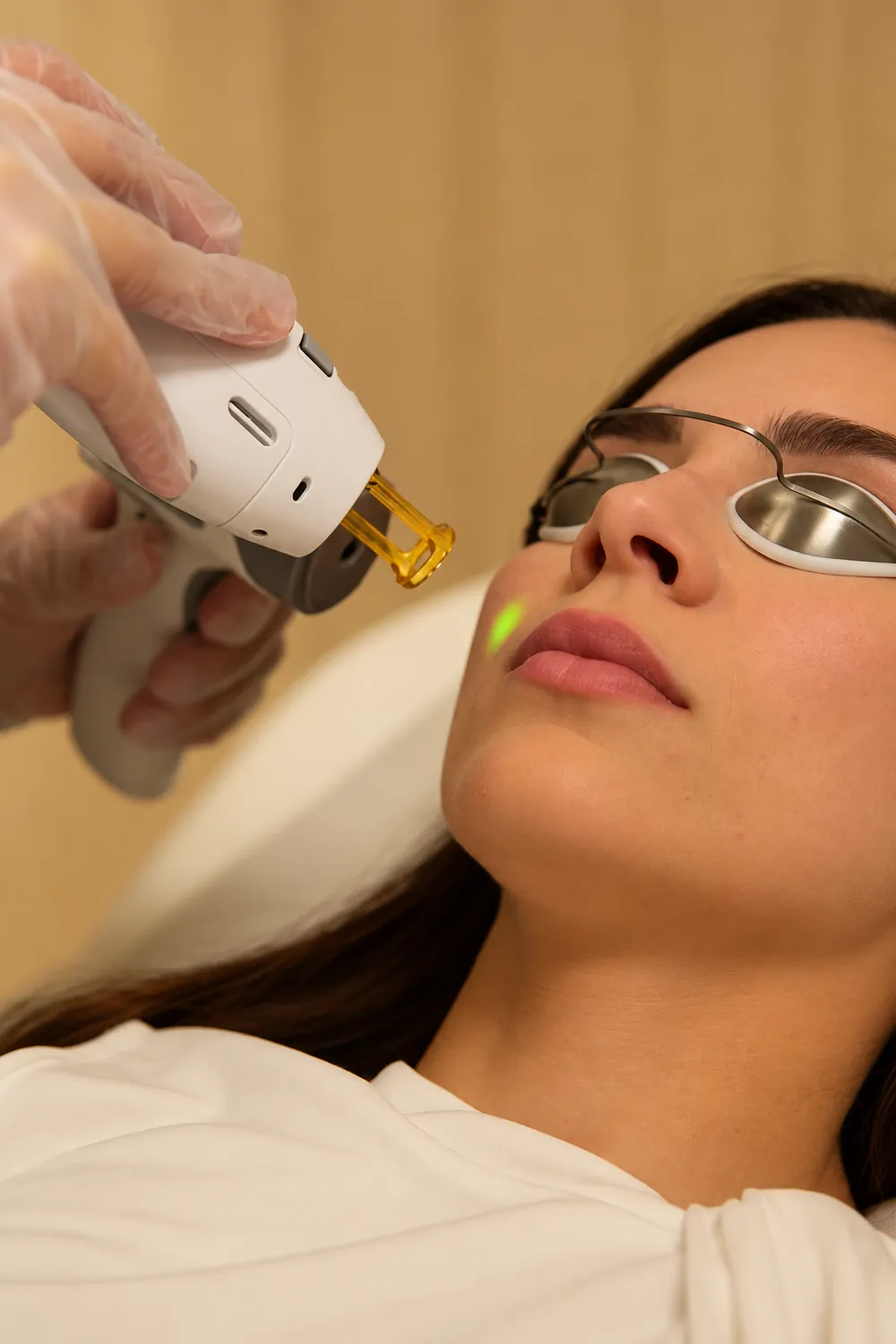 Facial laser hair removal session at Riolaser Ocoee