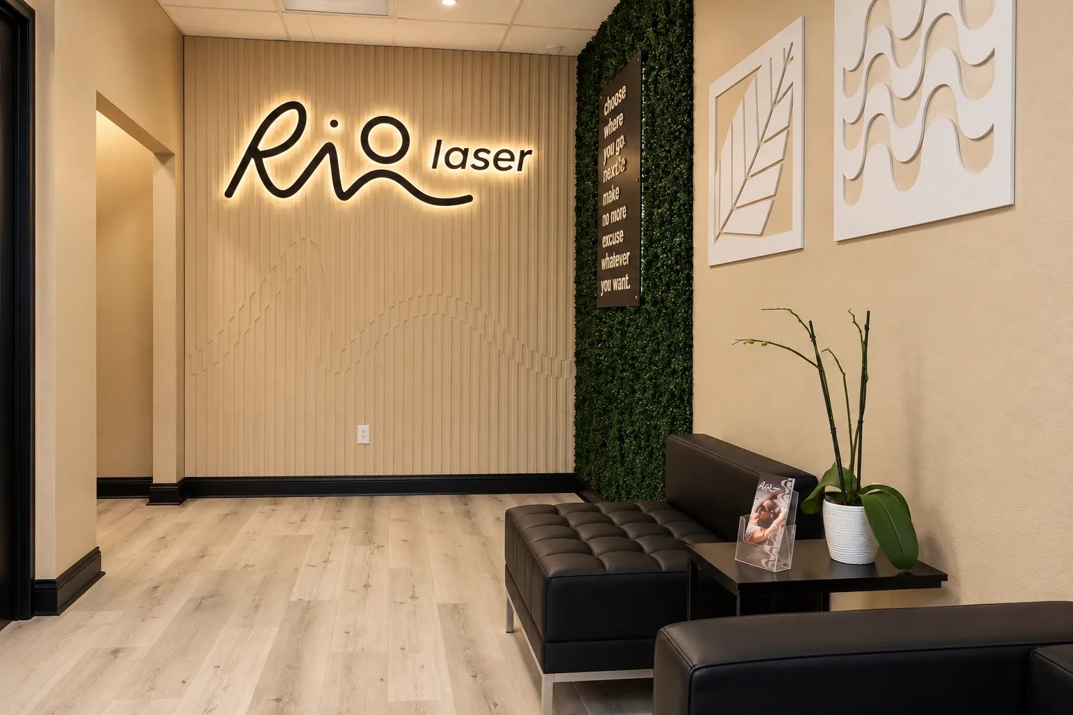 Riolaser studio reception, the standard for the upcoming Tampa location